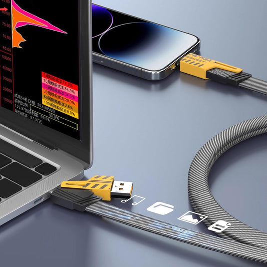 4 in 1 USB-C Charging Cable 1m Type-C Connector Nylon Braided PD 65W 27W Fast Charging