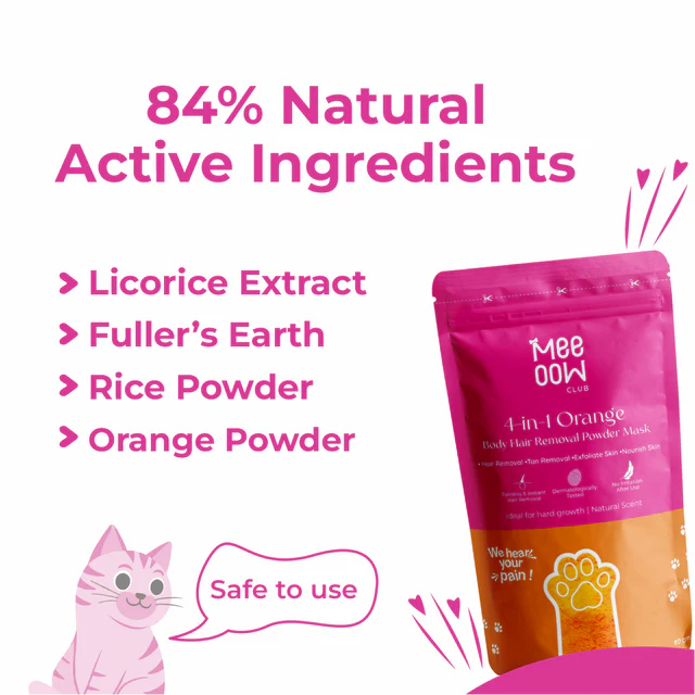 Meow Body Hair Removal Wax Powder + Peeling Foot Mask