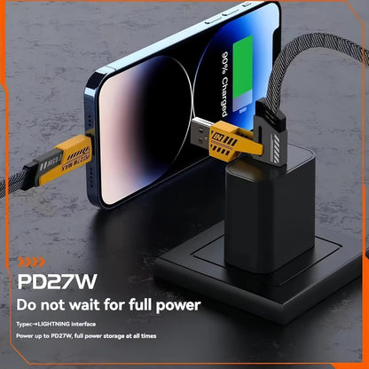 4 in 1 USB-C Charging Cable 1m Type-C Connector Nylon Braided PD 65W 27W Fast Charging