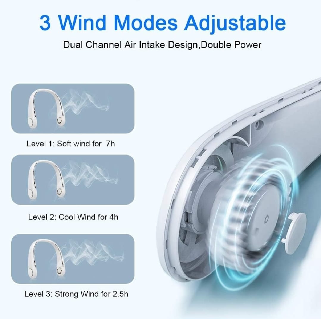 Portable Neck Fan Electric Wireless Fan