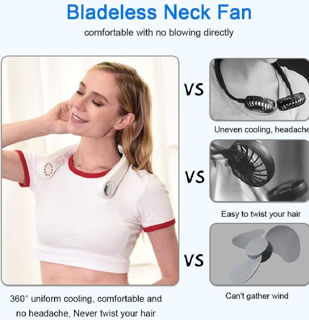 Portable Neck Fan Electric Wireless Fan