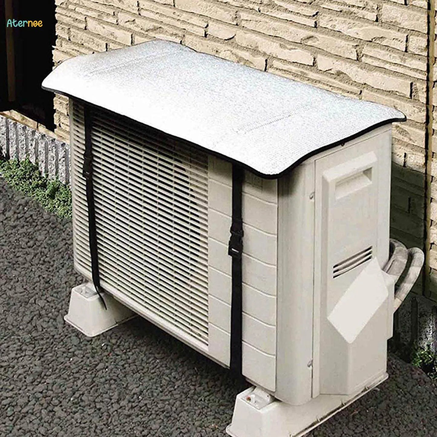 AC Outdoor Unit Protector Aluminium Cover With Straps