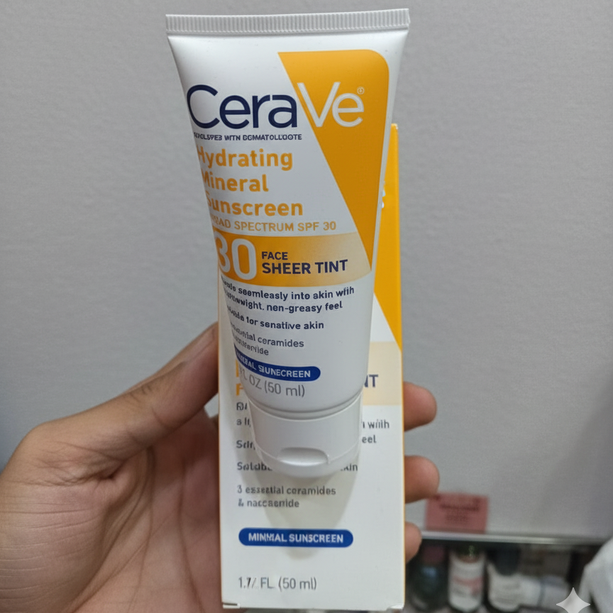 Hydrating Mineral Sunscreen SPF 30 Face Sheer Tint, Shade: Medium