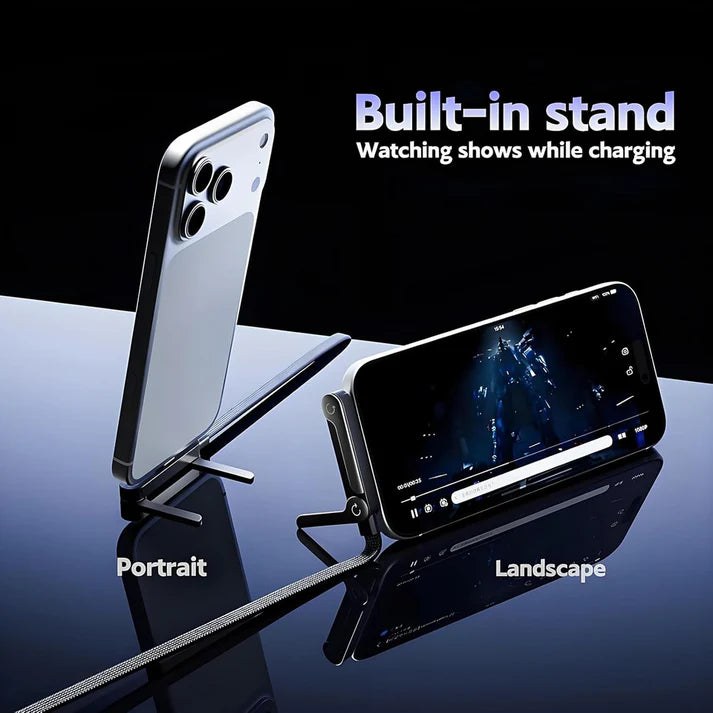 2-in-1 Invisible Stand Charging Cable