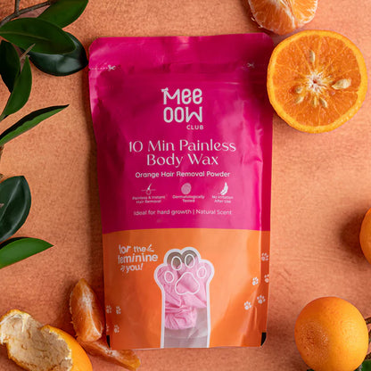 Meow Body Hair Removal Wax Powder + Peeling Foot Mask